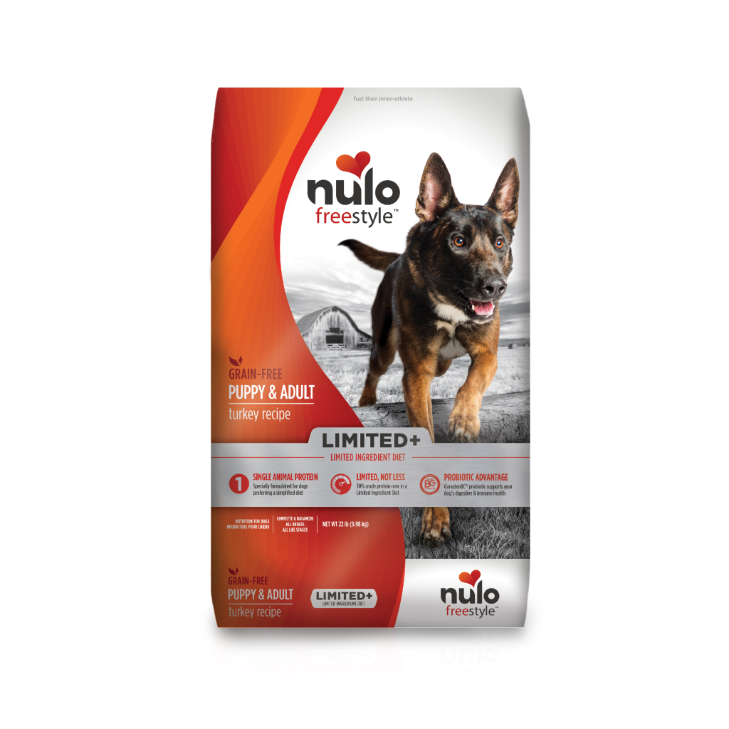 Nulo FreeStyle Puppy & Adult Dog Limited+ Grain-Free Turkey Bag, 22-lb image number null