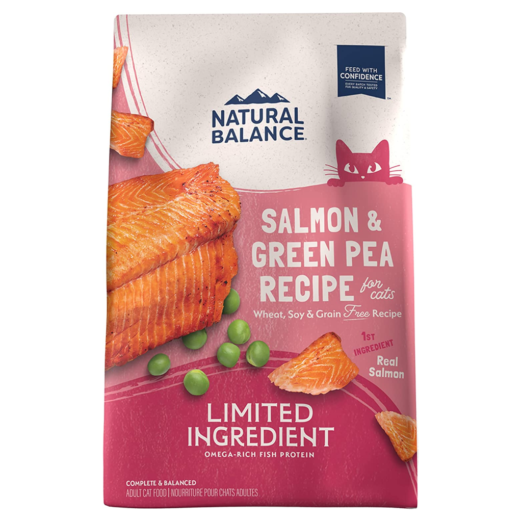 Natural Balance Limited Ingredient Diet Salmon & Green Pea Grain-Free Dry Adult Cat Food 4-lb. image number null